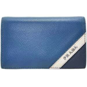 Prada Card Case, Business Holder, Saffiano Leather, Blue/Navy, 2MC122, PRADA ...